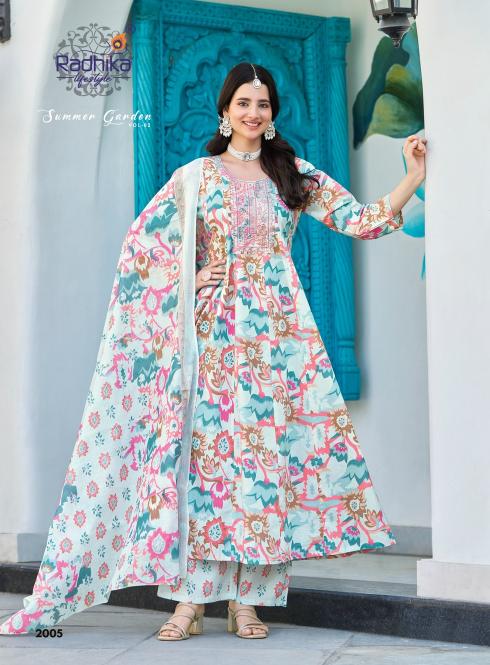 Radhika lifestyle summer garden vol-2 wholesale kurti catalog